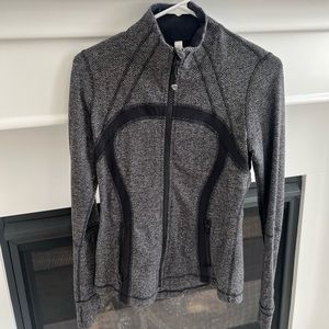 Lululemon Define Jacket, Heather grey/Black stripe, Size 8